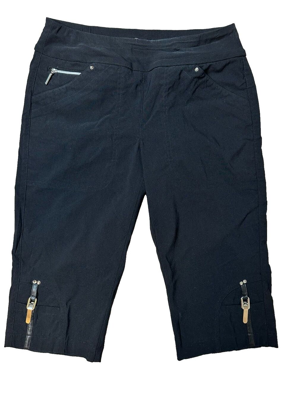 Jamie Sadock Capris Black Stretch Golf Pants Indie Sleaze Grunge Bottoms 4
